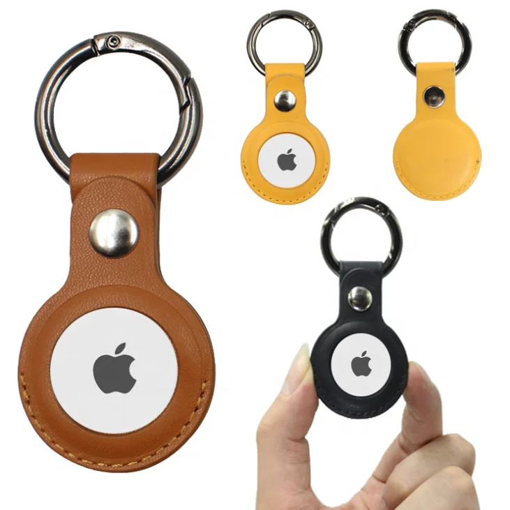 

Anti Lost Protective Leather Cover Fintie Gps Tracker Silicone Cover Case custom made For Airtags case, 10 colors avaliable