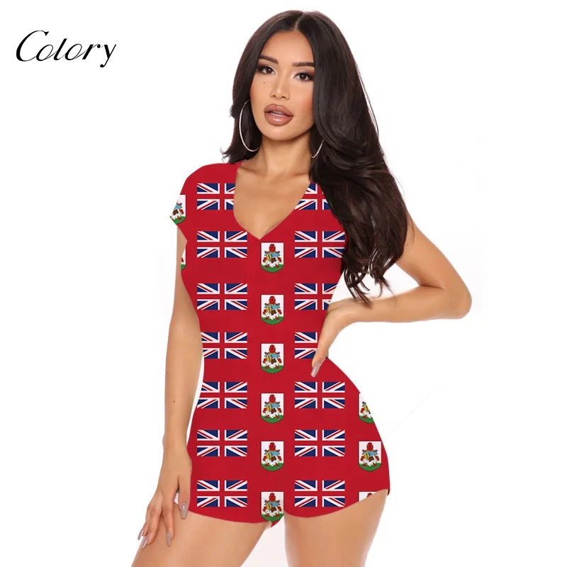 

Colory New Arrival Hot Sale Cute Short Onesie For Women, Customized color