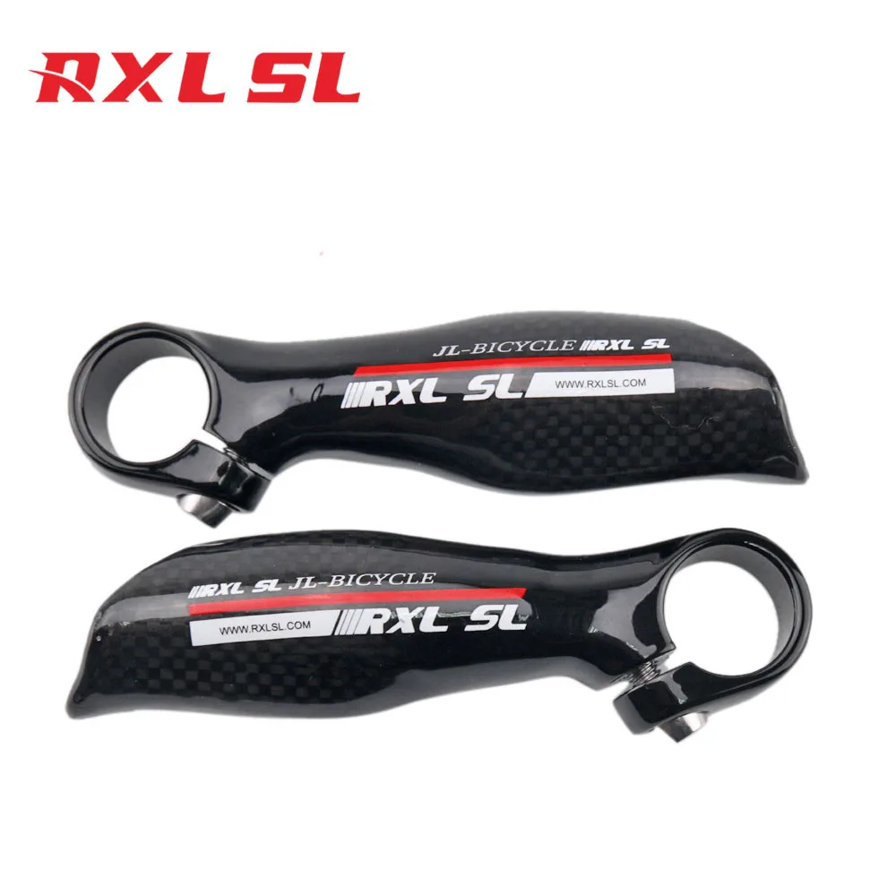 

RXL SL Carbon Fibre Bicycle Handlebar MTB Cycling Bar Ends Horn Black 3K Gloss/Matte Small Auxiliary Handle Bar Bike Parts