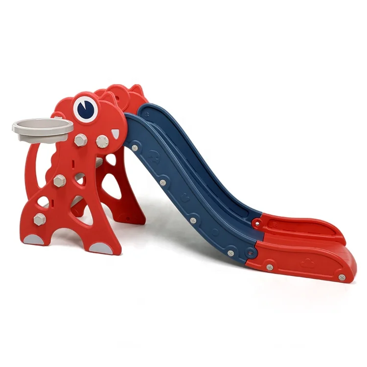 

Durable Using Playground Equipment Cartoon Theme Small Dinosaur Slide Kids Indoor Slide For Kids Plastic
