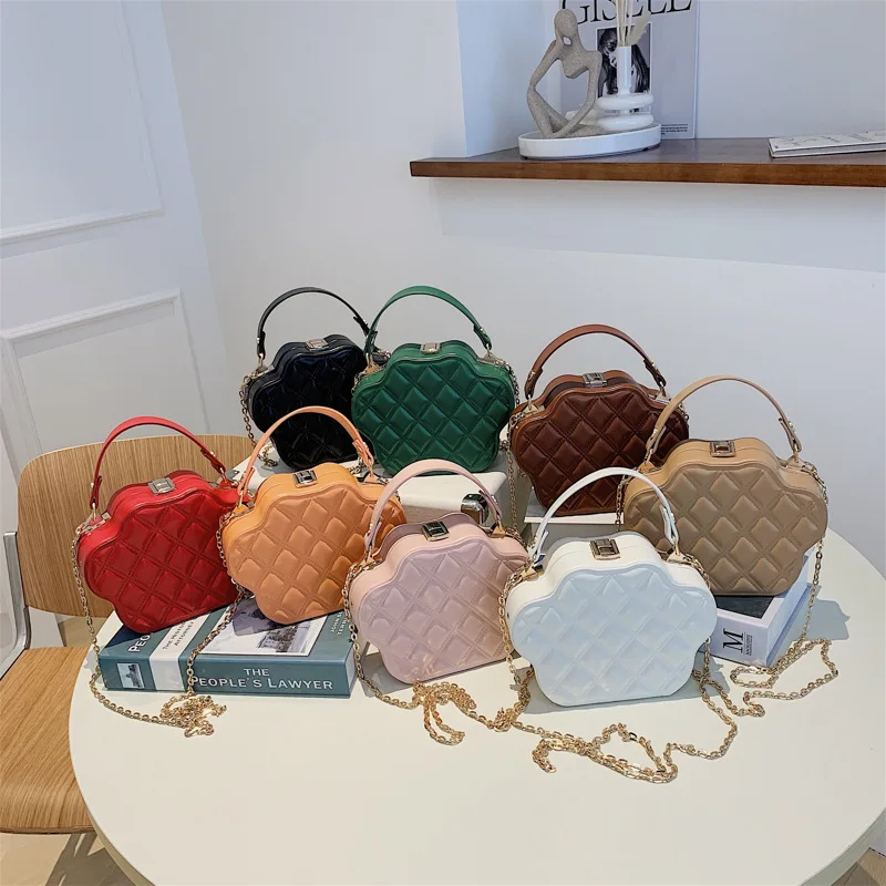 

Newest Design solid color cloud chain acrylic messenger bag trendy handbags 2021 crossbody bag women fashion purses