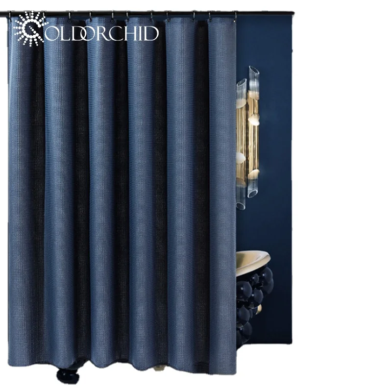 

High quality simple waterproof thickened polyester shower curtain