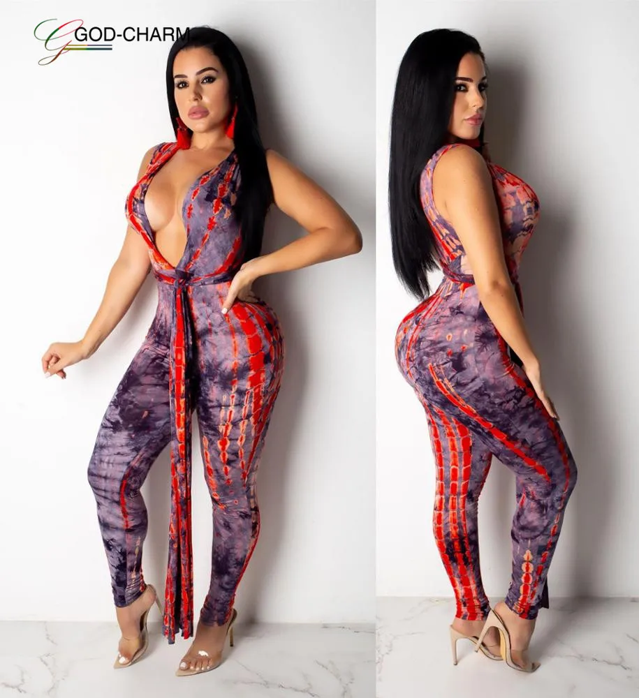 

*GC-86970727 2020 new arrivals Wholesale Hot High Quality sales low price deep Sexy fashion v strapless sexy women jumpsuits, As pictures