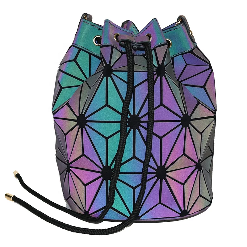 

Crossbody Bag Luminous Geometric Drawstring Bucket Bags For Women