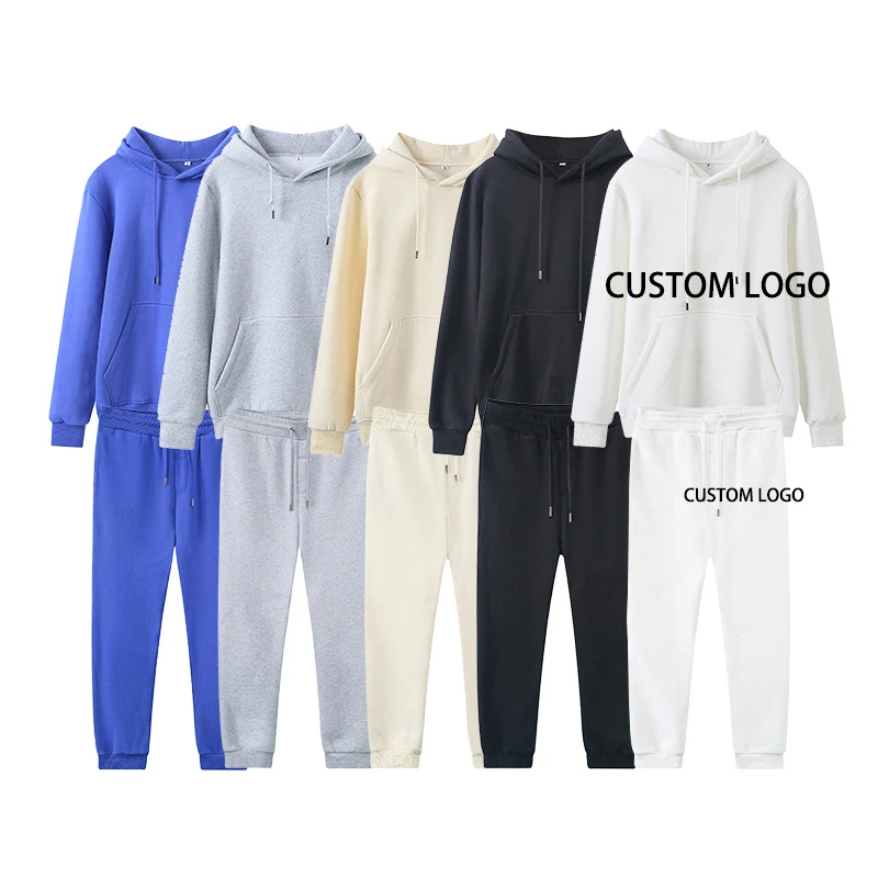 

Custom Printing Logo Oversized 100% Cotton Unisex Hoodies Sweatershirts Winter Plus Size Jogger Sweatpants And Hoodie Set, Customized color