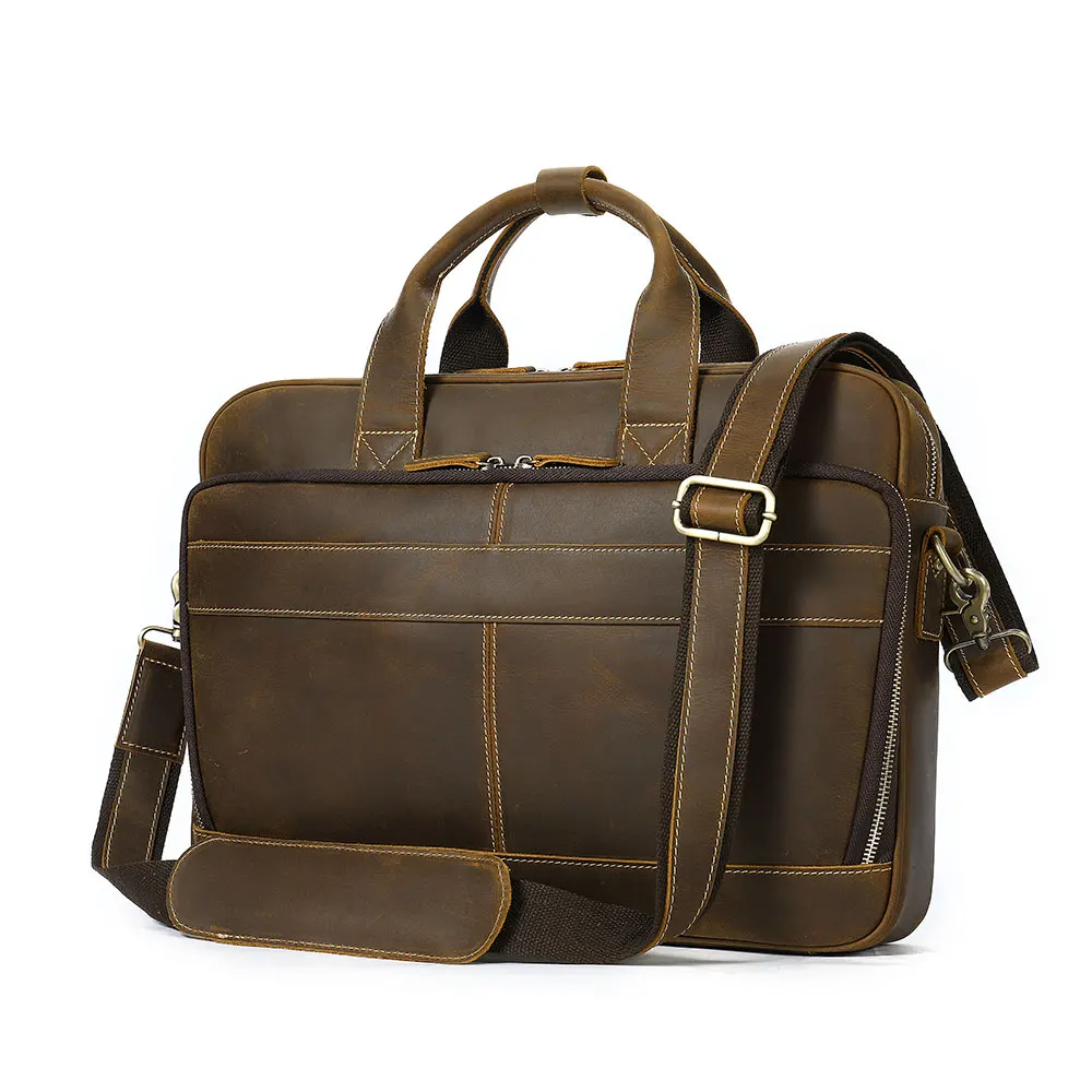 

Online 2020 Hot Selling Coffee Office Messenger Laptop Tote Bag Mens Leather Bags And Briefcases With Handle