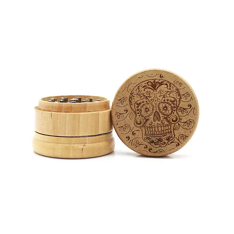 

Personalized new radium radiation smoke grinder wood zinc alloy flat DIY customer pattern