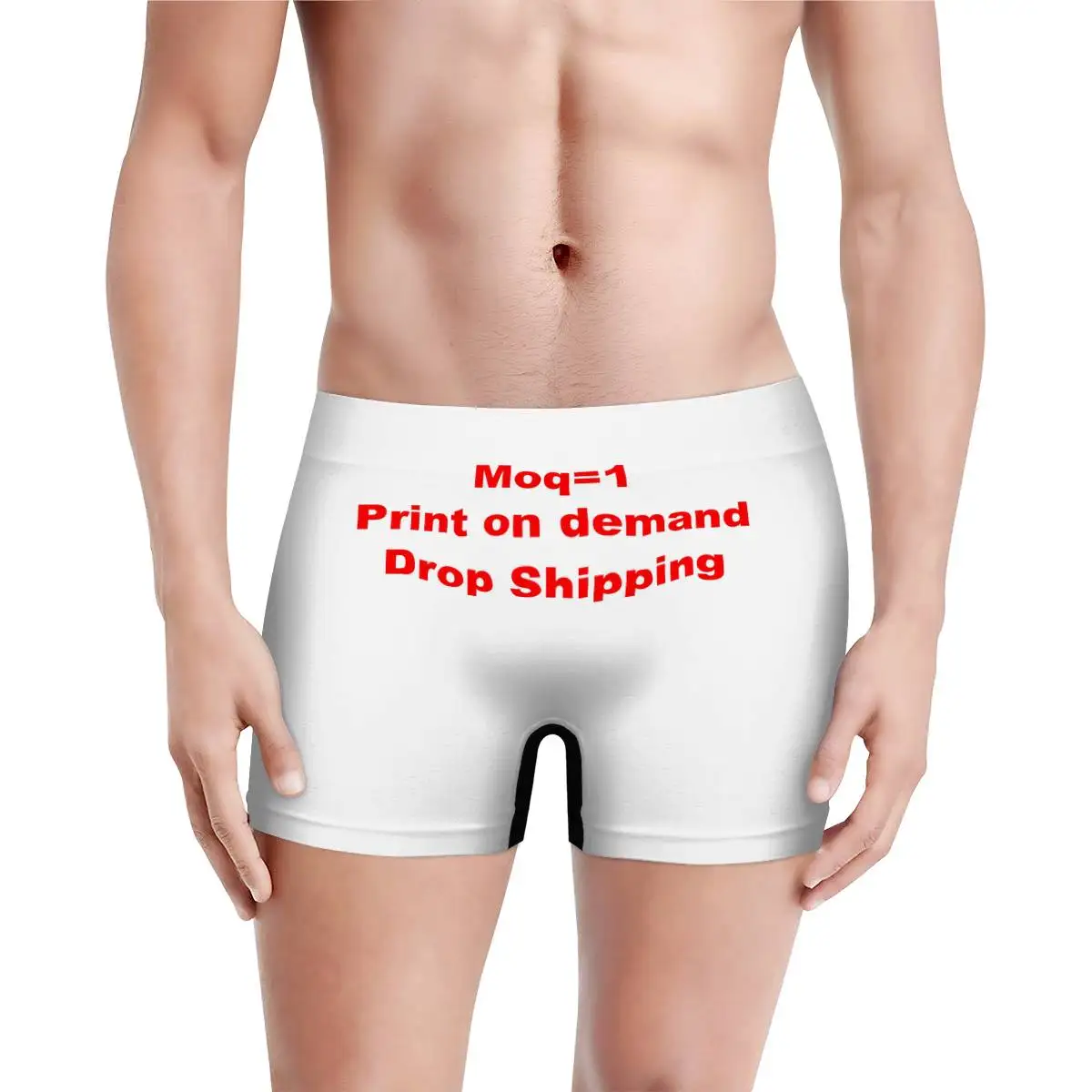 

Customized underwear mens boxer briefs with logo print on demand