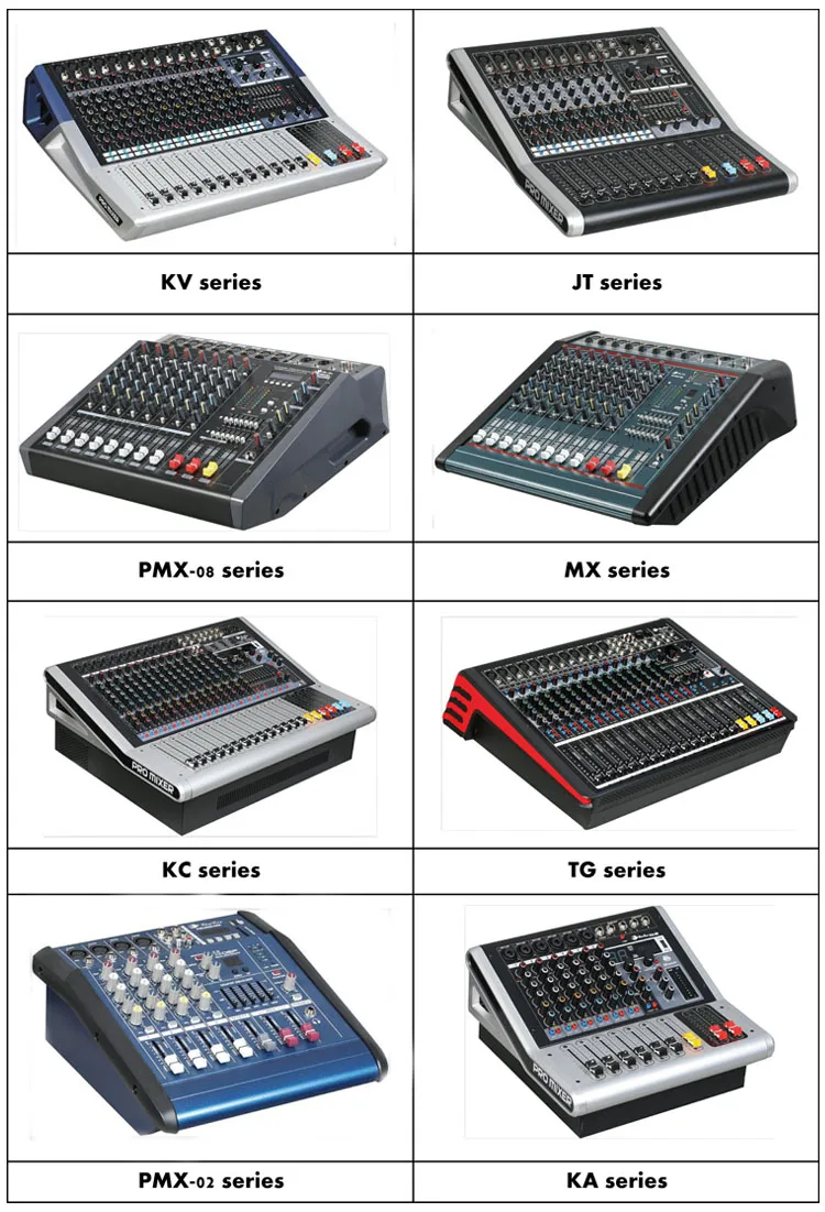 8 Channel Sound Digital Audio Mixer Pmx802d Power Mixer With 250w*2ch