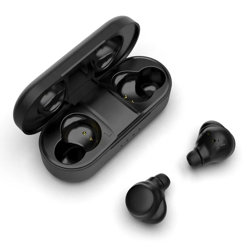 

TWS True Wireless Stereo Mini Wireless Sports Earbuds Stereo Sweatproof Earphones Noise Cancelling Headsets with Charging Case, Black,white