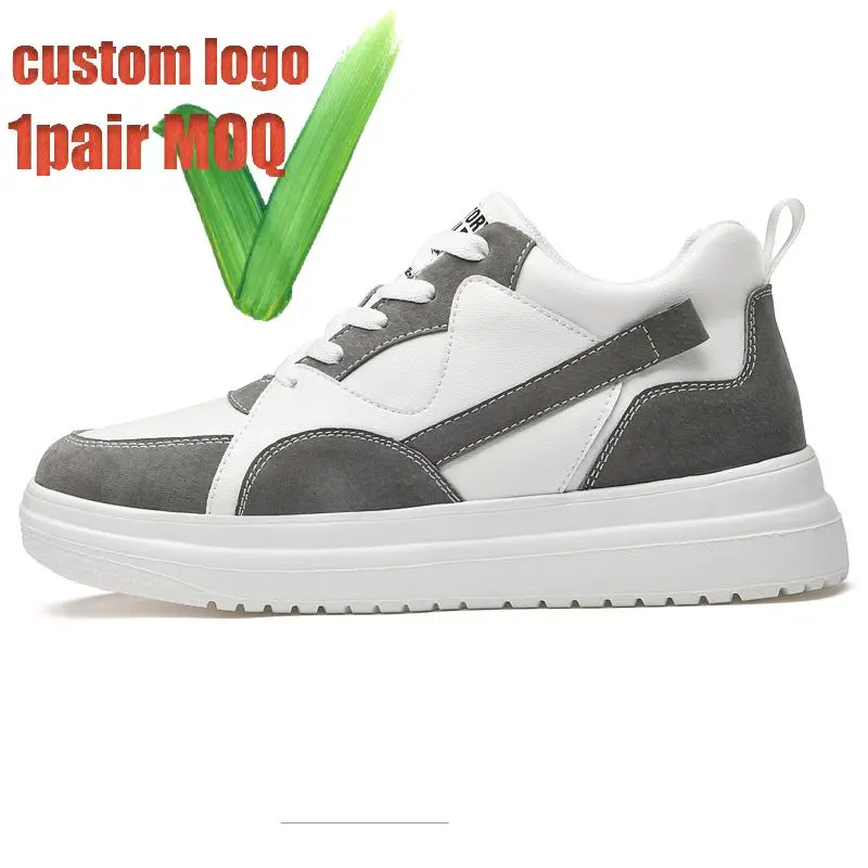 

Custom Leather Brand Wholesale Full Breathable Walking Style Sneakers Skateboard shoes Casual Shoes Men Sport Sneakers