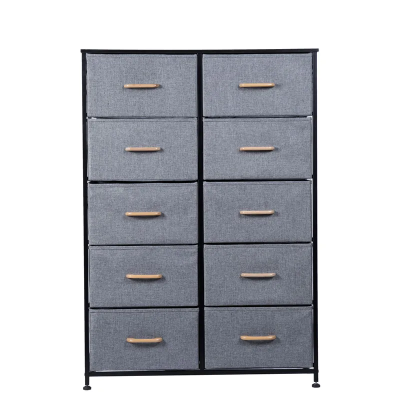 

Houseware Storage Organizer Customized Modern Cloth Underwear Cabinet Drawer Fabric Dresser Storage Tower, Grey