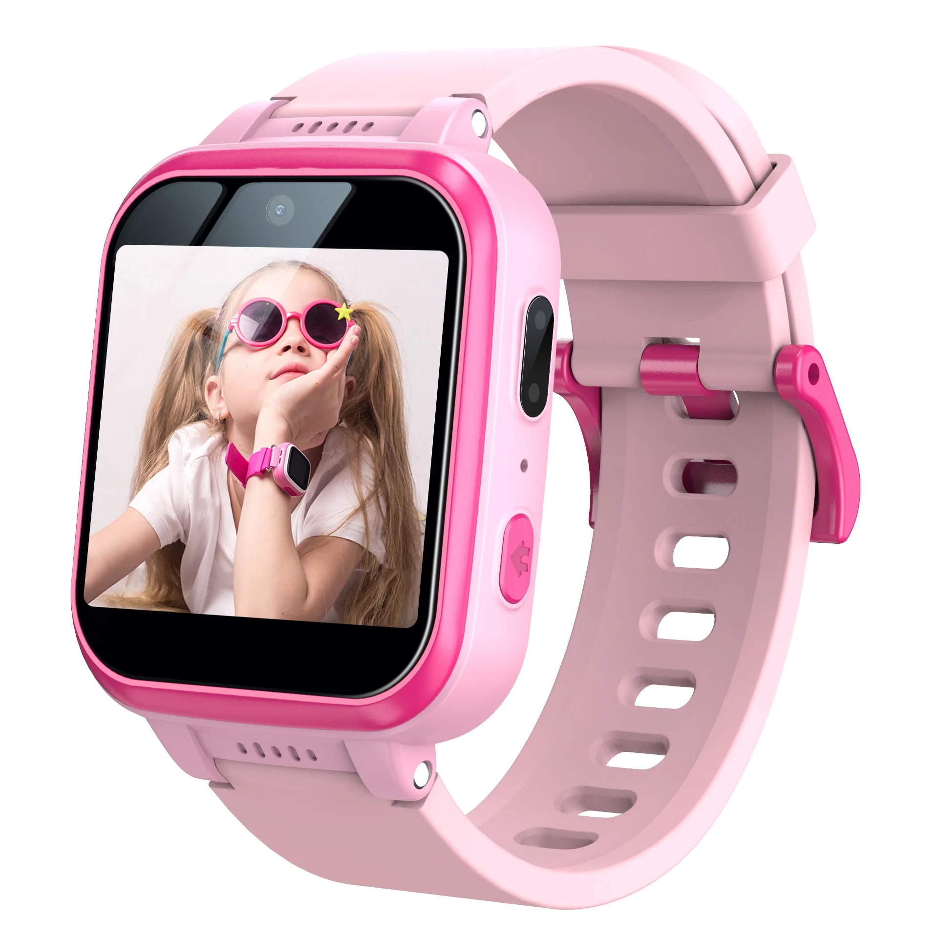 

Pink Blue Dual Camera Smart Watch Flashlight Calender Music Game Player Smartwatches Alarm Clock for Kid Boys Girls