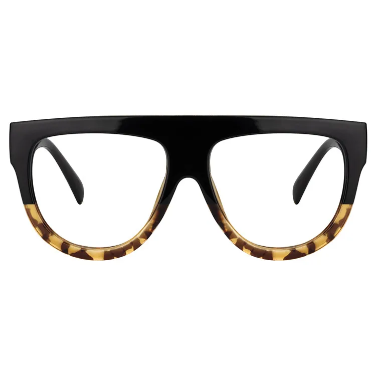 

Zeelool Trendy Unisex Women Acetate Round Black Tortoise Wide Optical Eye Glass Frames Eyeglasses