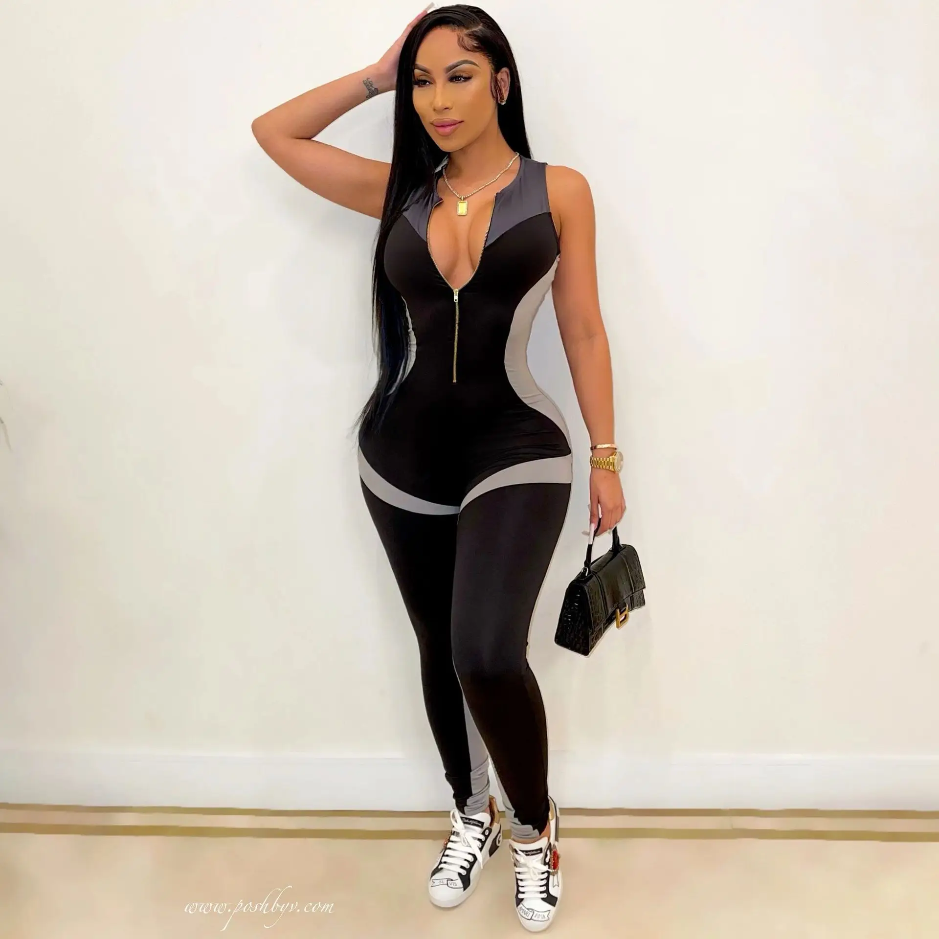 

X00976L 2021 New arrival Hot fashion casual women jumpsuits Tight tank top and pleated pants yoga jumpsuit, 5 colors