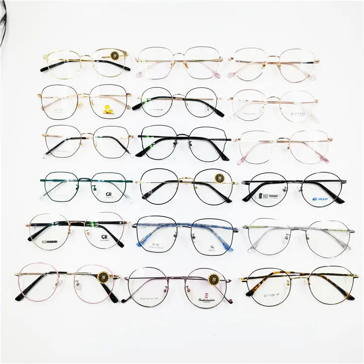 

Ready Goods Fashion Promotional Cheap Mixed Randomly Full Metal Eyewear Optical Frames Eyeglasses, As photo