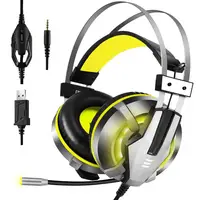 

EKSA E800 Gaming Headset 40mm Driver RGB Light Headphones With Retractable Noise Canceling Mic For PS4 XBOX PC Games