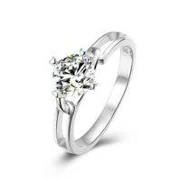 

1ct moissanite ring 18k white gold moissanite diamond ring engagement