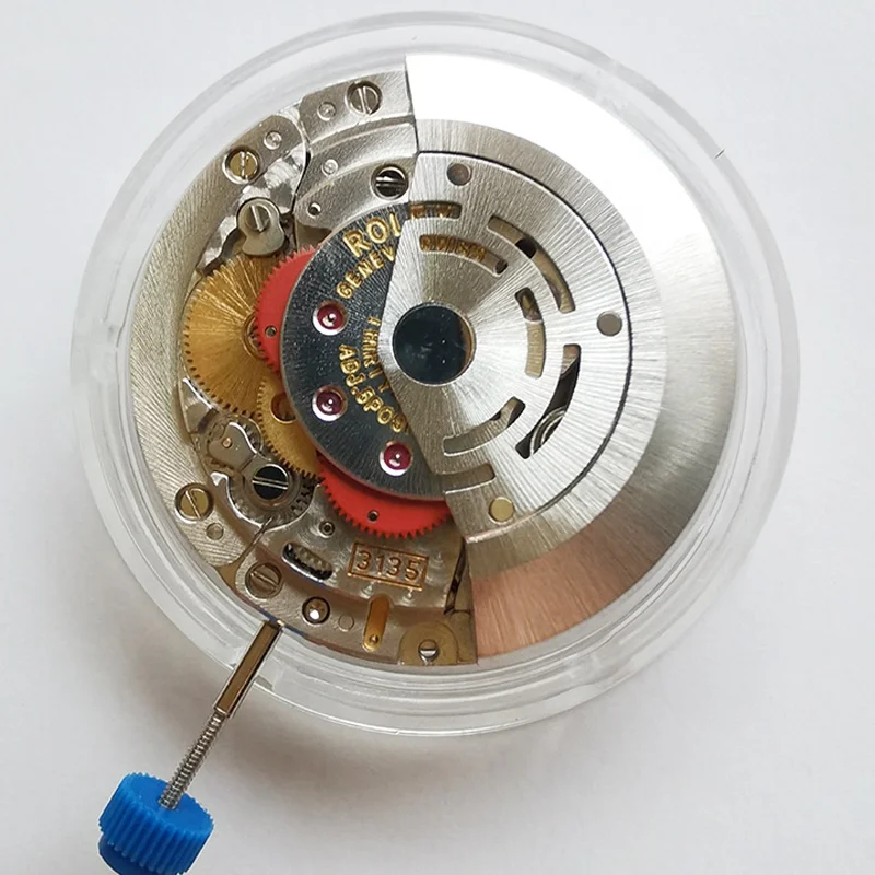 Dandong VSF Super 3135 automatic mechanical movement blue balance wheel watch movement VS3135 assembled watches 116610 CLEAN