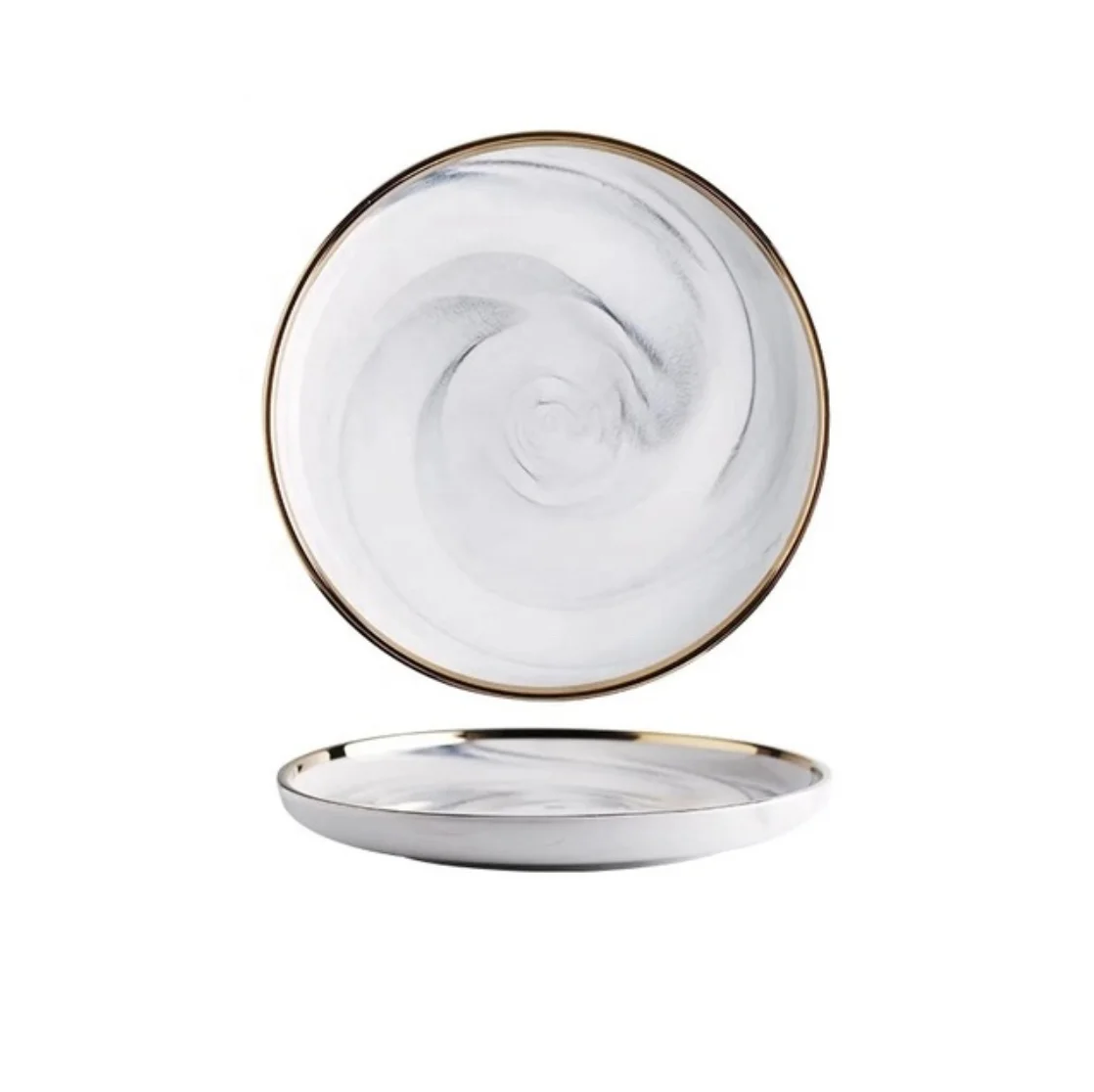 

Dinner Set Designs White Restaurant Quality gold rim Luxury Ceramic Porcelain Enameled Dinnerware Sets