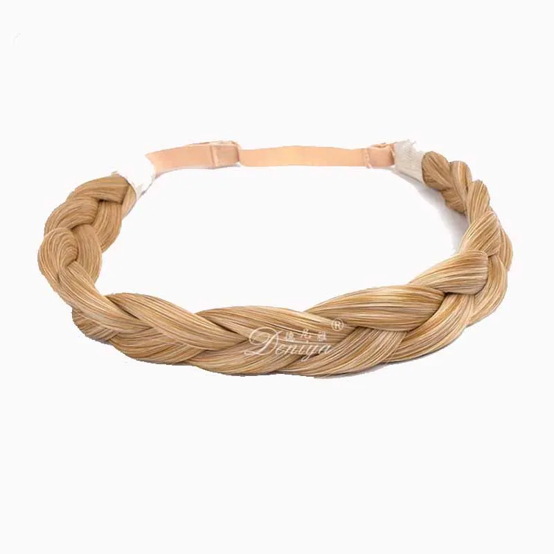 

Hot selling Mixed color Top quality hairpiece Fashion headband braid hair piece plait for woman, Customized color