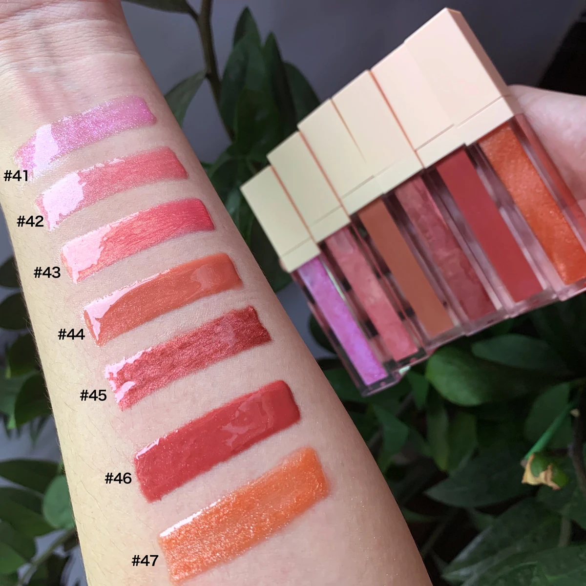 

Wholesale vegan cruelty free color square lip gloss tubes private label lip gloss