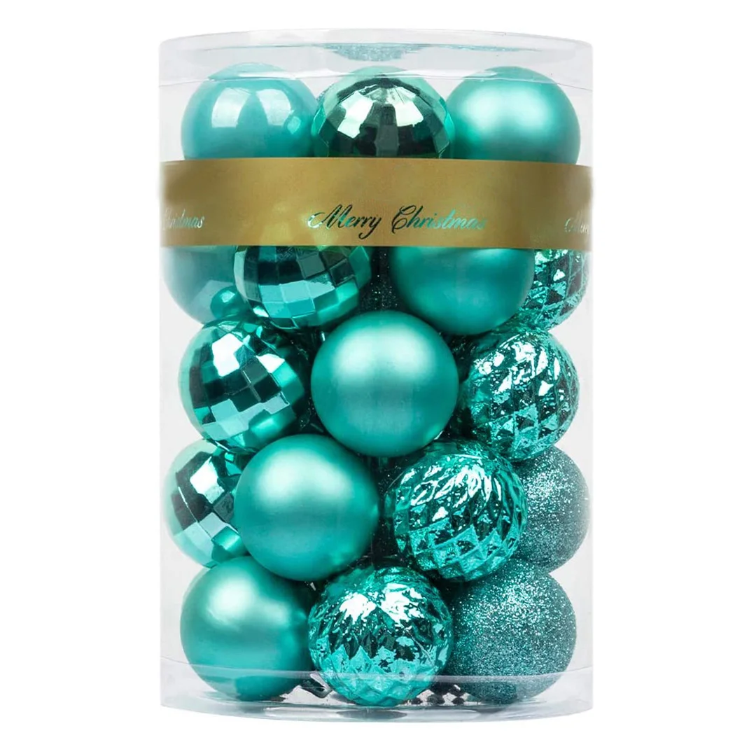 

Hot Sale 40mm Christmas Balls Tree Ornaments Light Green Plastic Baubles small christmas balls