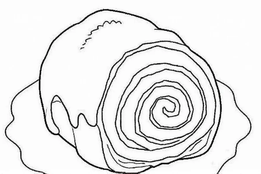 cinnamon roll coloring pages