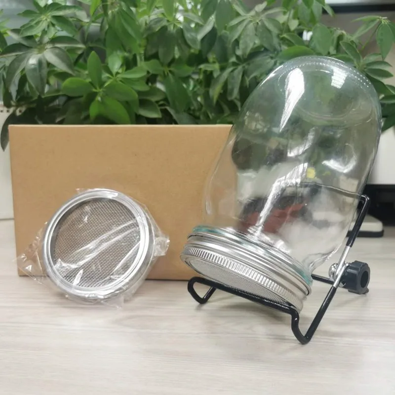 

Wide Mouth Sprouting Jars With Screen Lids Stands And Trays