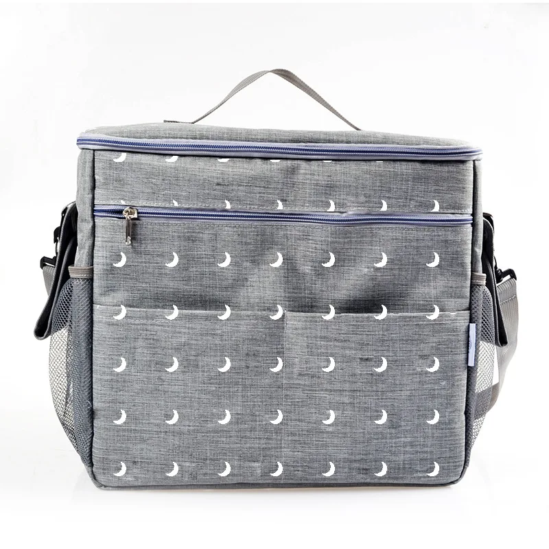 

Custom Fashion Waterproof Tote Baby Diaper Bag with Changing Pad, Gray/customized