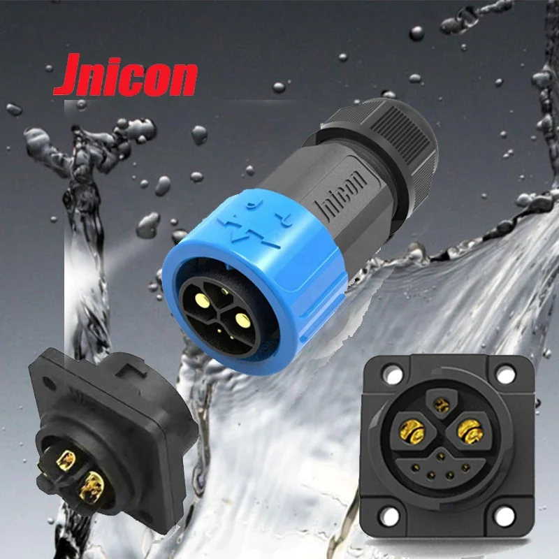 Jnicon hot sale charging port discharging port waterproof motor connector for lithium battery