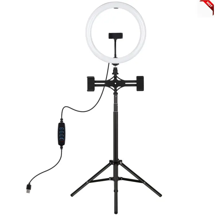 

PULUZ 11.8 inch 30cm ring Light with 1.65m Tripod Stand 3 Phones holder Bracket Dimmable LED Curved Photography Video Ring Light