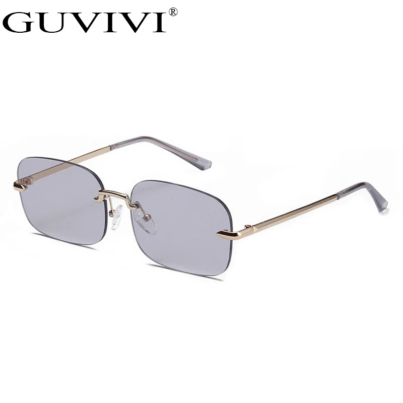 

GUVIVI 2020 Lady Trendy Simplicity Vintage sunglasses metal Small Ladies fashion sunglasses Rimless square