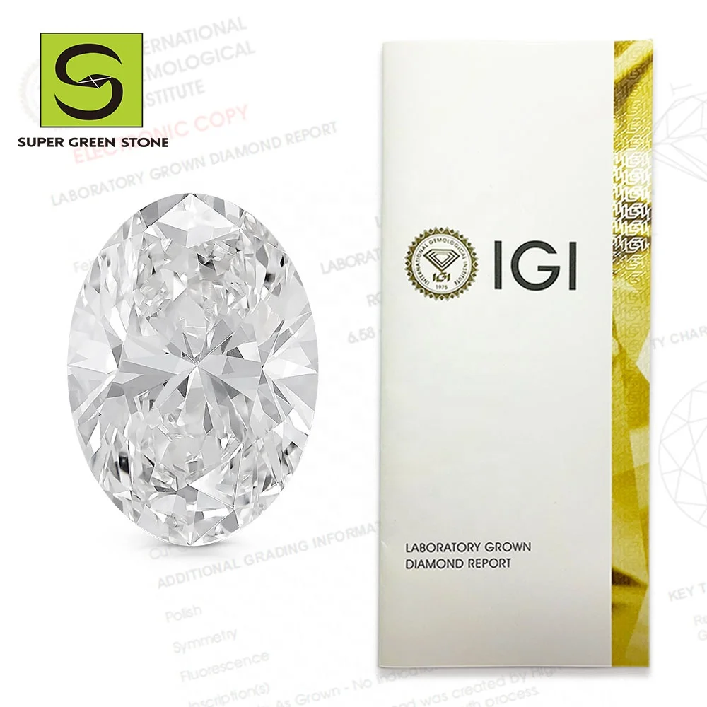 

SuperGS SGSD018 Created Rough Cushion Emerald Cut Loose Igi Certified Real Lab Grown Diamond For Jewelry Making