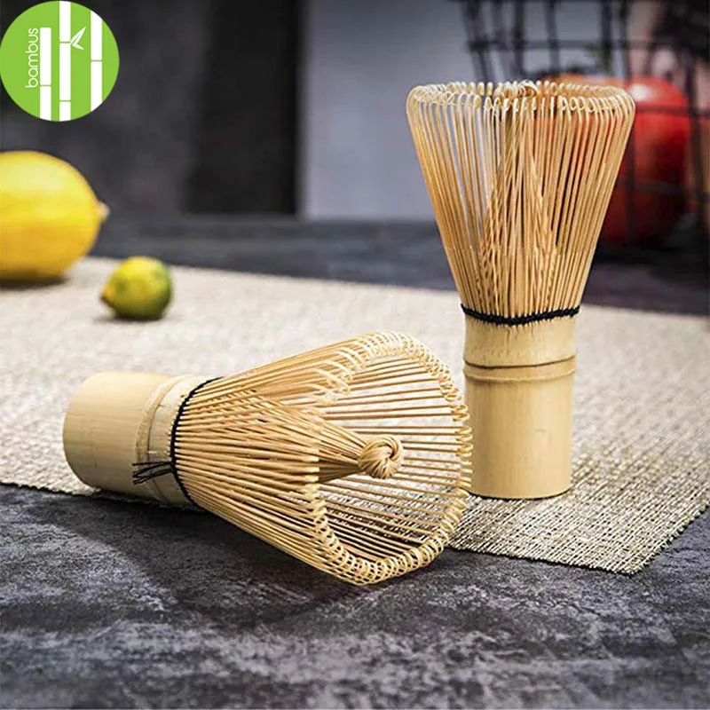 

White smooth handmade matcha bamboo tea whisk chasen set kit with tea whisk holder