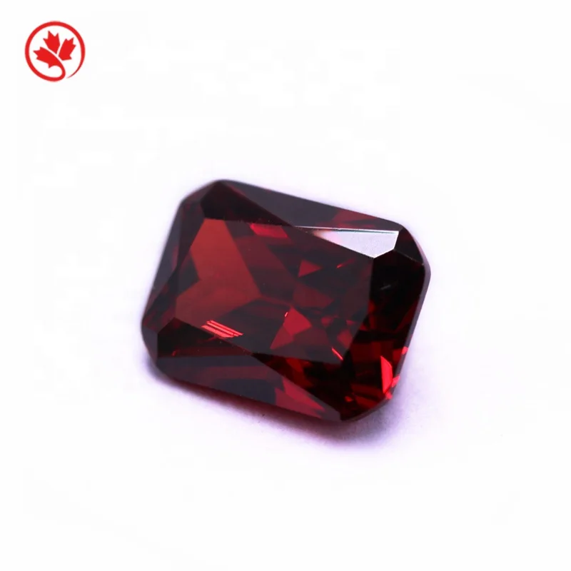 

gemstone China octagon dark garnet stone cz loose gemstone