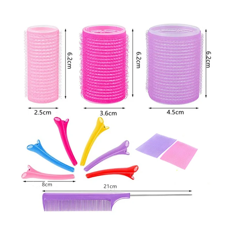 

DIY Top Hair Accessories Roller Set Women Men No Heating Required Curlers Tools Salon Hairdressing Plastic Hair Roller With Clip