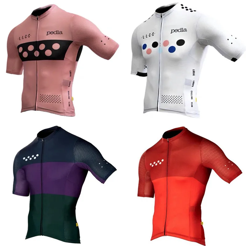 

Wholesale cycling uniform latest design cycling jersey breathable cycling wear high quality bike jersey, Picture shows