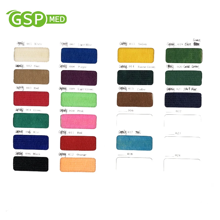 
7.5cm*4.5m Easy Tear tubular colorful breathable dog cohesive wrap bandage 