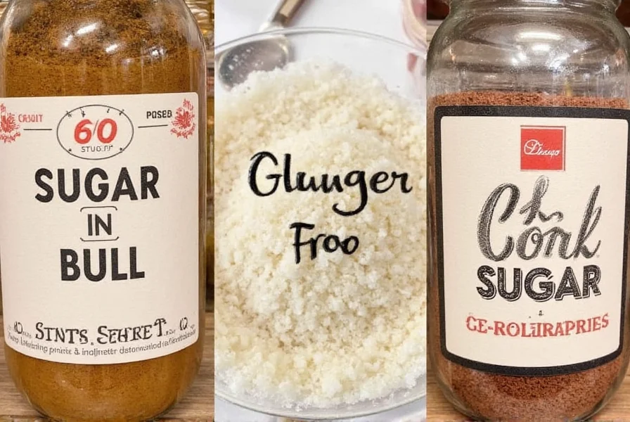 Close-up of various spices stored in jars with sugar packets nearby