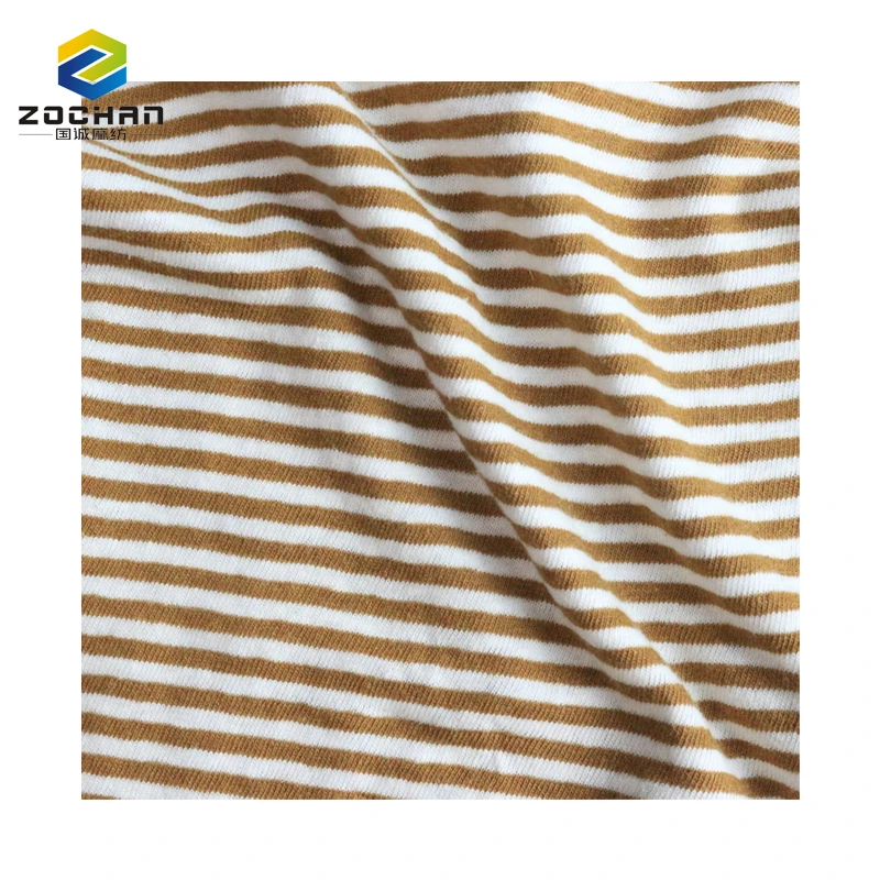 

best selling 55/45 organic linen organic cotton stripe jersey gots grs fabric for women garments