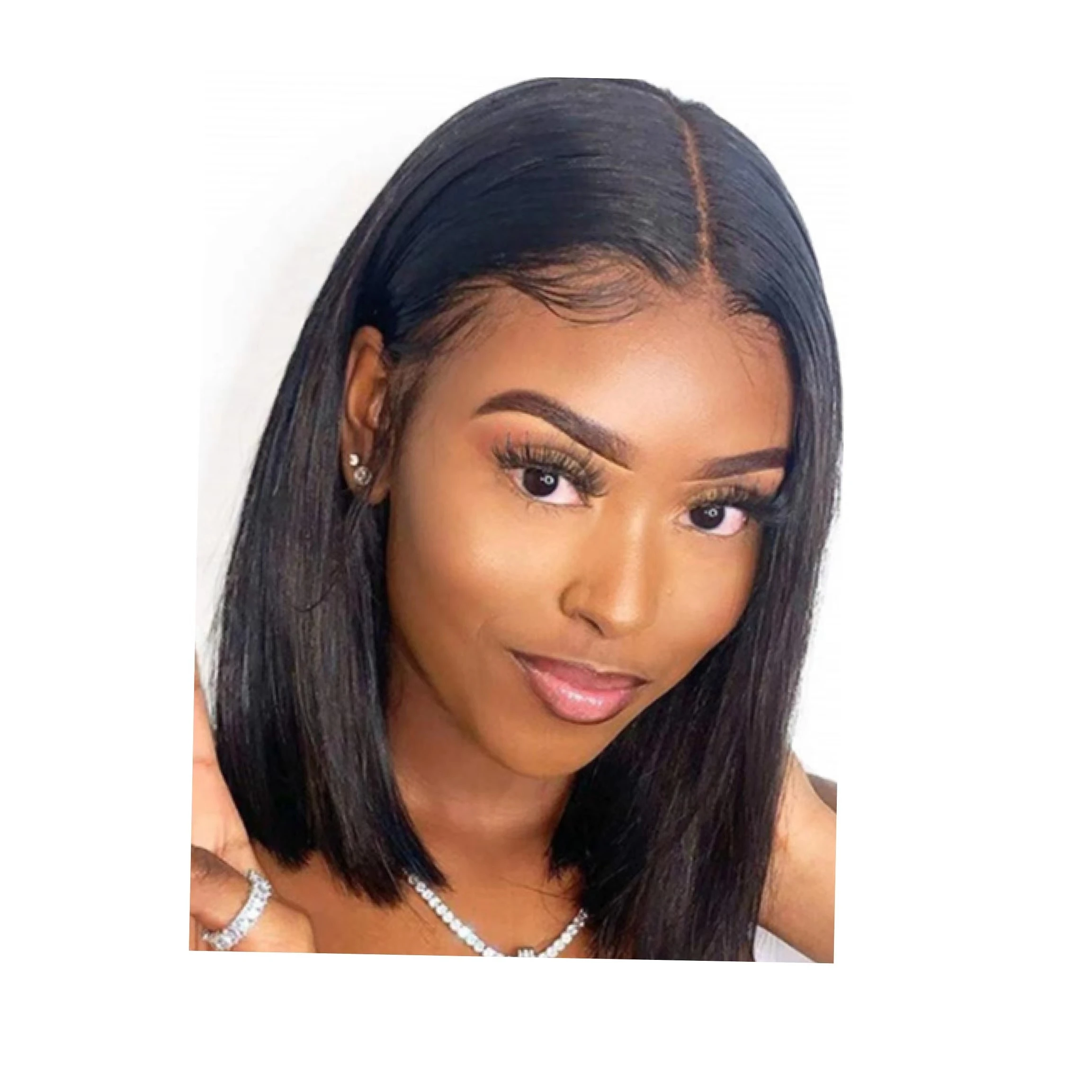 

Short Bob Straight Wigs For Black Women Natural High Temperature Wigs