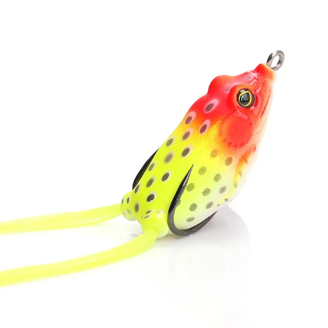 

6cm 12g TREHOOK pike seabass Wobblers shallow With Skirt Frog Soft Fishing Lure, As picture