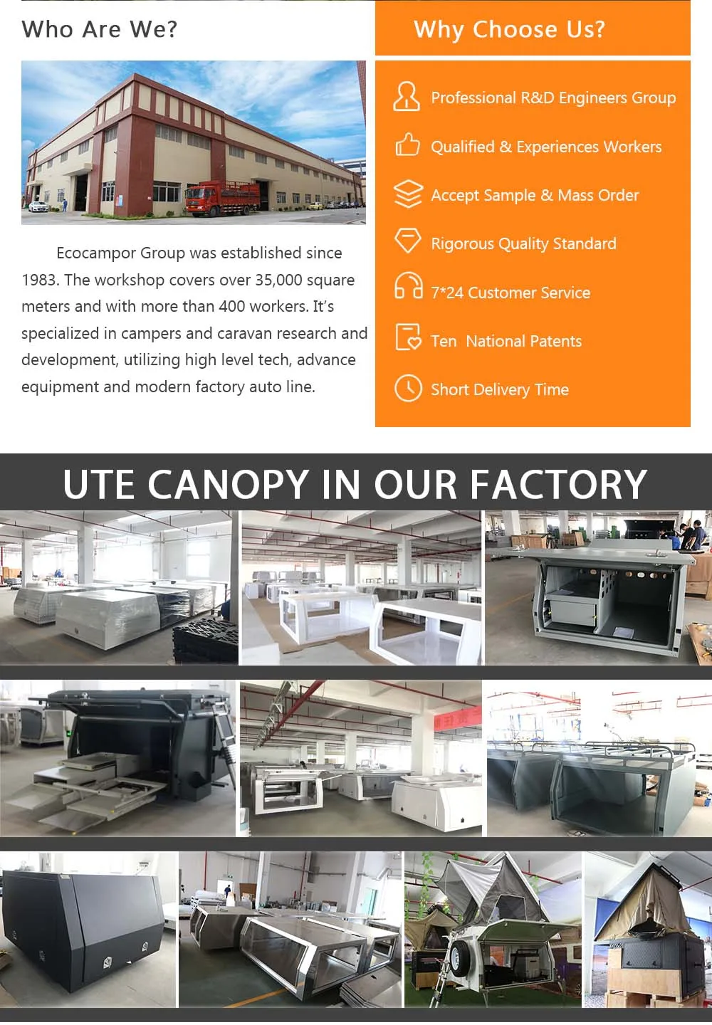 Ecocampor Aluminum Metal 4x4 Ute Canopy Manufacturers