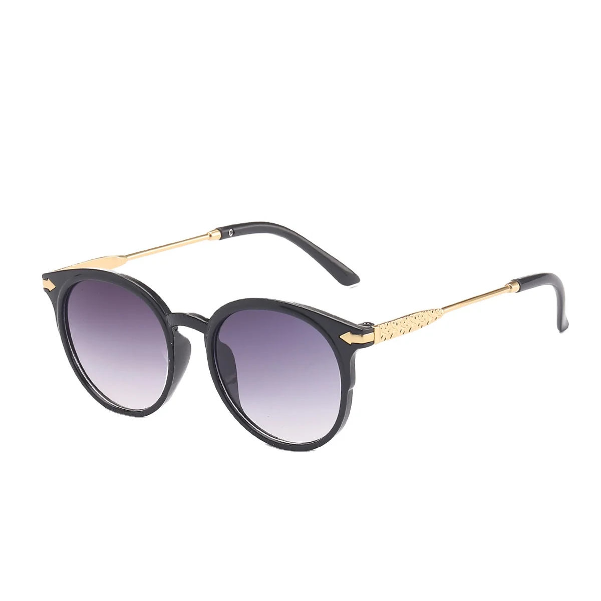 

Current Fashion Designer Styling Cat Eye Round Metal+PC Frame Children Sunglasses UV400 Eyewear Glasses