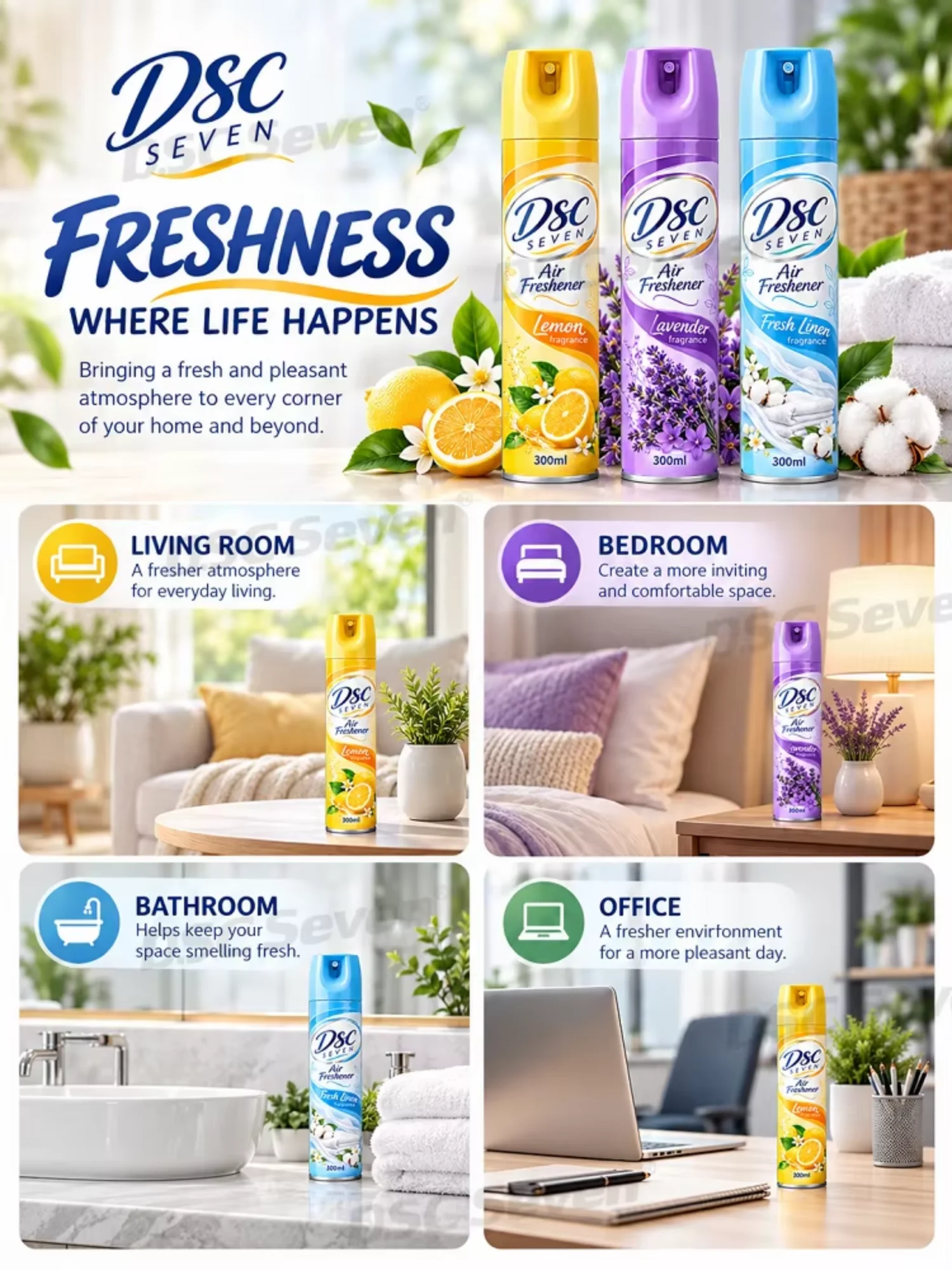 Spray Air Freshener Car Home Office Lilac Scent Room Air Freshener Assorted Scents Home Fragrance