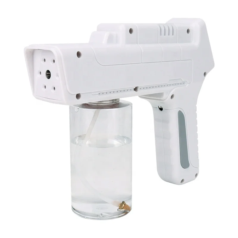 

Portable cordless wireless rechargeable sanitizing USB blue ray spray gun sterilizing disinfect nebulizer sprayer gun