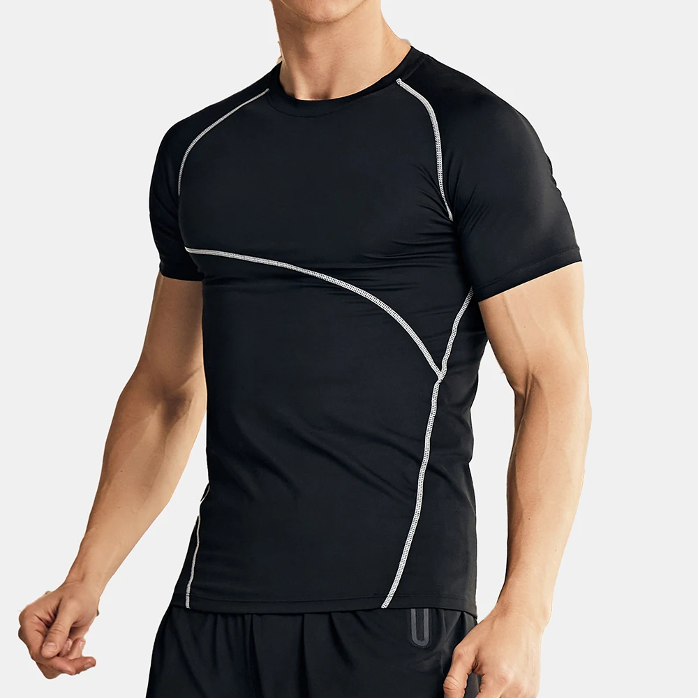 

Quickly dry Blank Gym Shirt Custom Cut Off Workout Tracksuit Spandex Mens Gym Fitness T Shirt