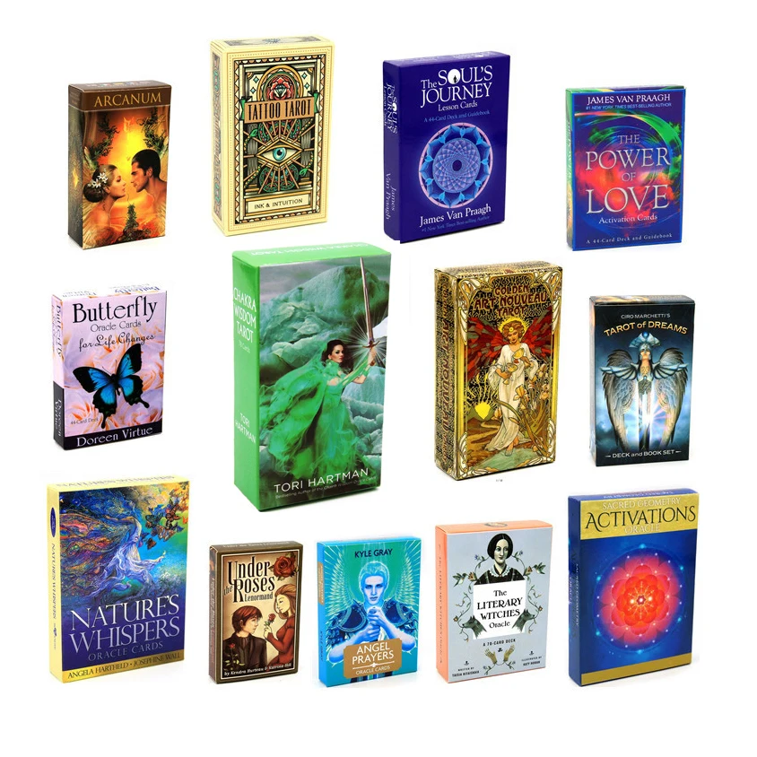 

Amazon Hot Oracle Cards Board Games Table Cards English Version 78 pcs Tarot Card Deck for divination, As picture