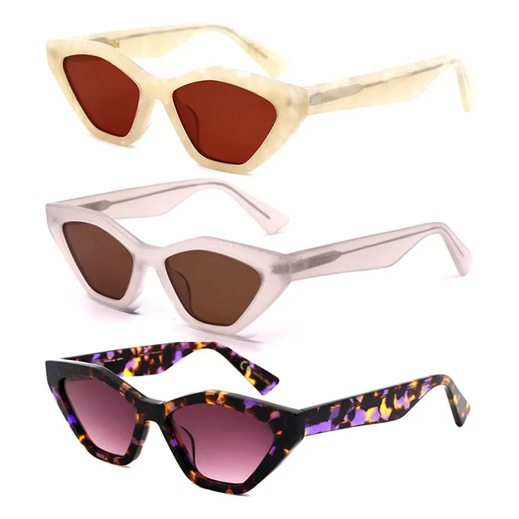 

VIFF HA20099 High Quality Expensive Cat Eye Polarized Acetate Sunglasses for Women